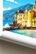 Poster Camogli Stampa Manifesto Vintage Retro Illustrato