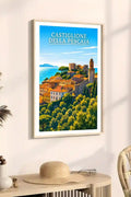 Poster Castiglione della Pescaia Stampa Manifesto Vintage Retro Illustrato
