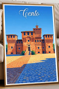 Poster Cento Stampa Manifesto Vintage Retro Illustrato