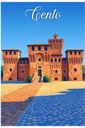 Poster Cento Stampa Manifesto Vintage Retro Illustrato