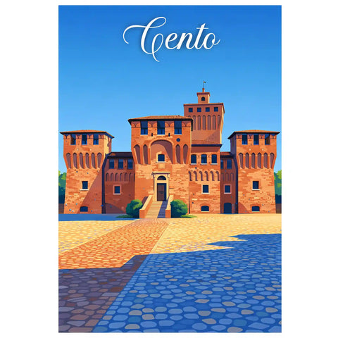 Poster Cento Stampa Manifesto Vintage Retro Illustrato