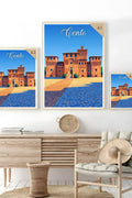 Poster Cento Stampa Manifesto Vintage Retro Illustrato