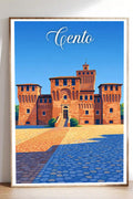 Poster Cento Stampa Manifesto Vintage Retro Illustrato