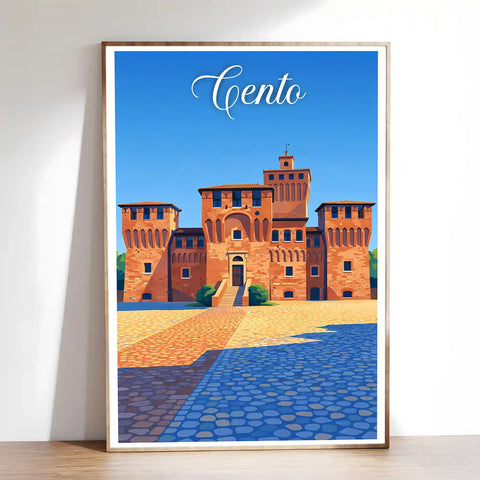 Poster Cento Stampa Manifesto Vintage Retro Illustrato