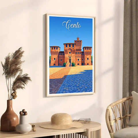 Poster Cento Stampa Manifesto Vintage Retro Illustrato