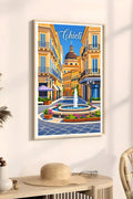 Poster Chieti Stampa Manifesto Vintage Retro Illustrato