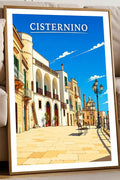 Poster Cisternino Stampa Manifesto Vintage Retro Illustrato