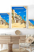 Poster Cisternino Stampa Manifesto Vintage Retro Illustrato
