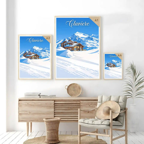 Poster Claviere Stampa Vintage Retro Illustration