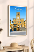 Poster Cortona Stampa Manifesto Vintage Retro Illustrato