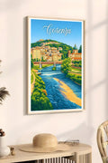 Poster Cosenza Stampa Manifesto Vintage Retro Illustrato