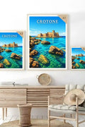Poster Crotone Stampa Manifesto Vintage Retro Illustrato