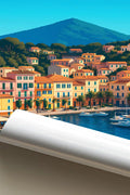 Poster vintage dell'Isola d'Elba - illustrazione retrò, Toscana, Italia