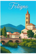 Poster Foligno Poster Vintage Retro Illustration