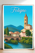 Poster Foligno Poster Vintage Retro Illustration