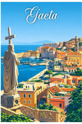 Poster Gaeta Stampa Manifesto Vintage Retro Illustrato
