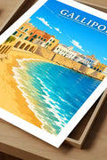 Poster Gallipoli Stampa Manifesto Vintage Retro Illustrato