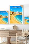 Poster Gallipoli Stampa Manifesto Vintage Retro Illustrato