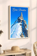Poster Gran Paradiso Stampa Manifesto Vintage Retro Illustrato
