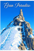 Poster Gran Paradiso Stampa Manifesto Vintage Retro Illustrato