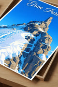 Poster Gran Paradiso Stampa Manifesto Vintage Retro Illustrato