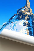 Poster Gran Paradiso Stampa Manifesto Vintage Retro Illustrato