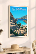 Poster La Maddalena Poster Vintage Retro Illustration