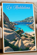 Poster La Maddalena Poster Vintage Retro Illustration