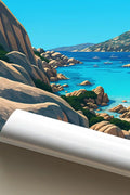 Poster La Maddalena Poster Vintage Retro Illustration