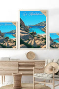 Poster La Maddalena Poster Vintage Retro Illustration