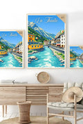 Poster La Thuile Stampa Vintage Retro Illustration