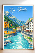 Poster La Thuile Stampa Vintage Retro Illustration