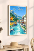 Poster La Thuile Stampa Vintage Retro Illustration