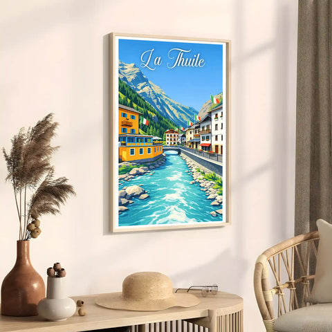 Poster La Thuile Stampa Vintage Retro Illustration