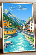 Poster La Thuile Stampa Vintage Retro Illustration