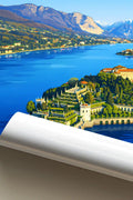 Poster Lago Maggiore Stampa Manifesto Vintage Retro Illustrato