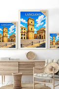 Poster Lanciano Stampa Manifesto Vintage Retro Illustrato