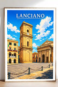 Poster Lanciano Stampa Manifesto Vintage Retro Illustrato