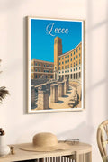 Poster Lecce Poster Vintage Retro Illustration