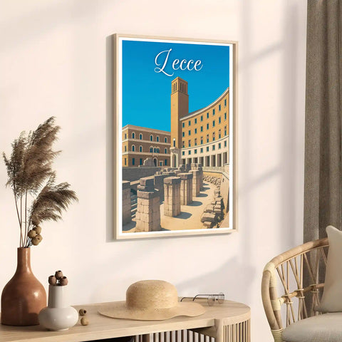 Poster Lecce Poster Vintage Retro Illustration