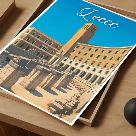 Poster Lecce Poster Vintage Retro Illustration