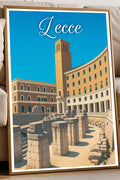 Poster Lecce Poster Vintage Retro Illustration