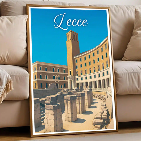 Poster Lecce Poster Vintage Retro Illustration