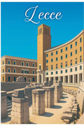 Poster Lecce Poster Vintage Retro Illustration