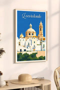 Poster Locorotondo Stampa Manifesto Vintage Retro Illustrato