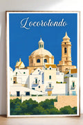 Poster Locorotondo Stampa Manifesto Vintage Retro Illustrato