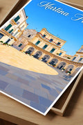 Poster Martina Franca Stampa Manifesto Vintage Retro Illustrato