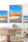 Poster Martina Franca Stampa Manifesto Vintage Retro Illustrato