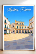 Poster Martina Franca Stampa Manifesto Vintage Retro Illustrato