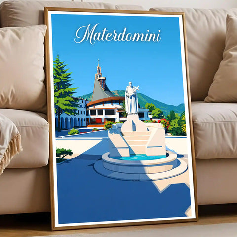 Poster Materdomini Stampa Manifesto Vintage Retro Illustrato